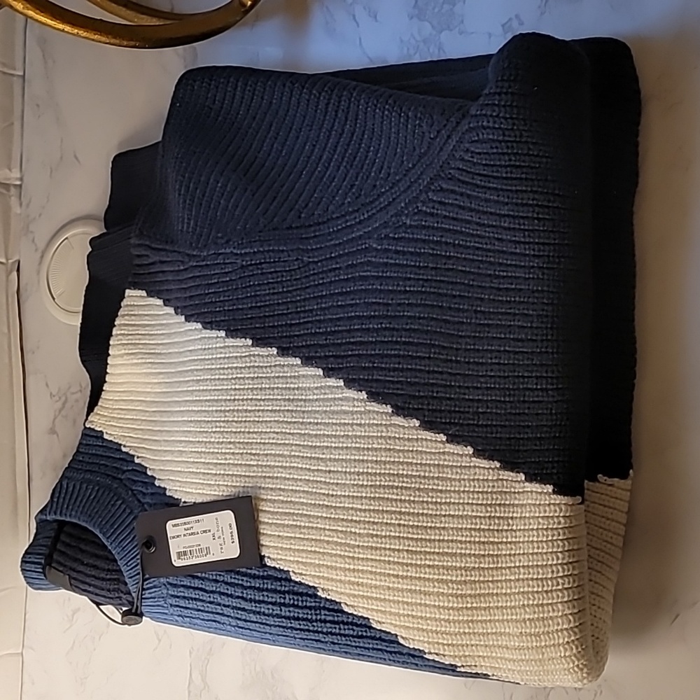 RAG & BONE EMORY INTARSIA SWEATER MEN'S SIZE XXL - NAVY - Picture 12 of 16